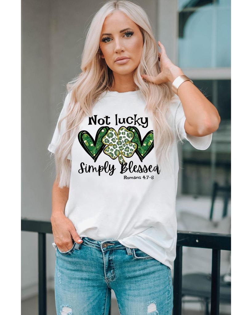 Azura Exchange T-Shirt mit Leoparden-Slogan-Grafik