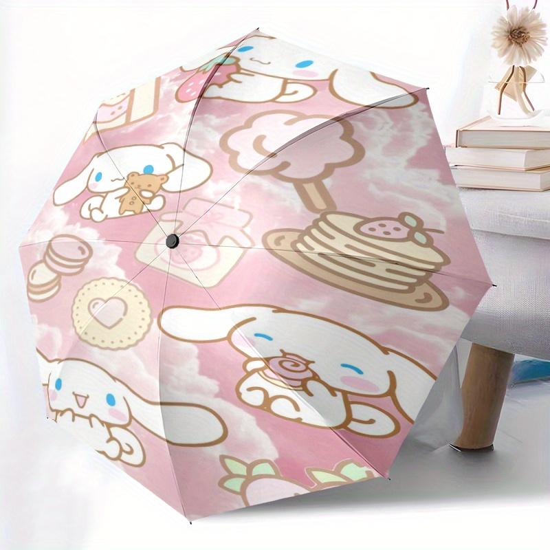 Cinnamoroll Durable Cartoon Folding Umbrella, Portable 3-Fold Compact Umbrella for Men and Women, Suitable for Travel or Daily Use.Y022