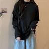 European & American Style Women's Velvet Bottoming Shirt - Autumn/Winter, Thick, Loose Half-High Collar, Long-Sleeved, Warm Plus Velvet T-shirt