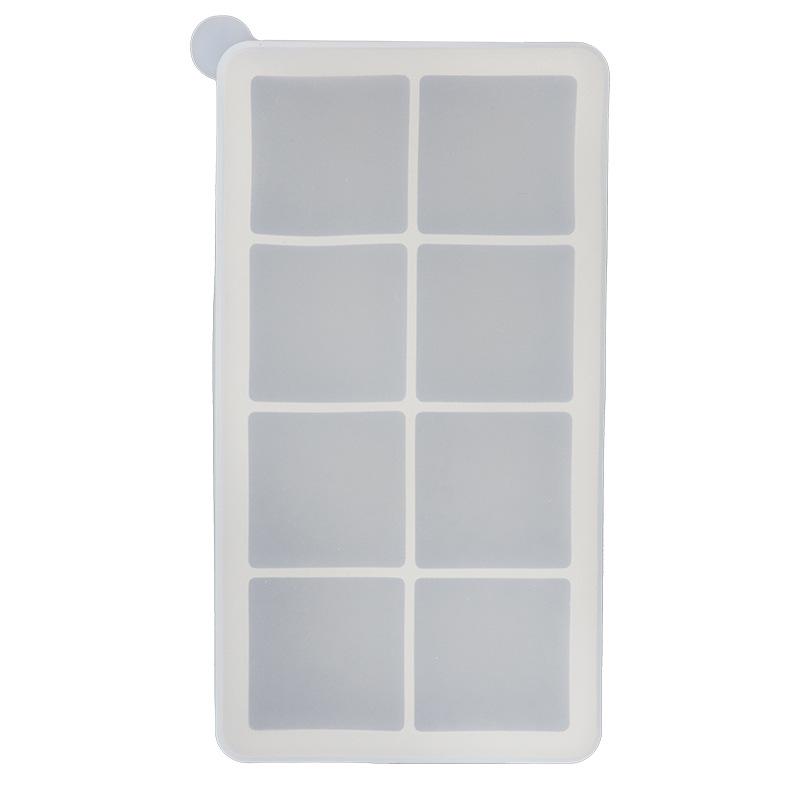 Stampo in Silicone a 6 Scomparti per Cubetti di Ghiaccio e Pappe per Bambini - Stampo di Grande Capacità per Uso Domestico
