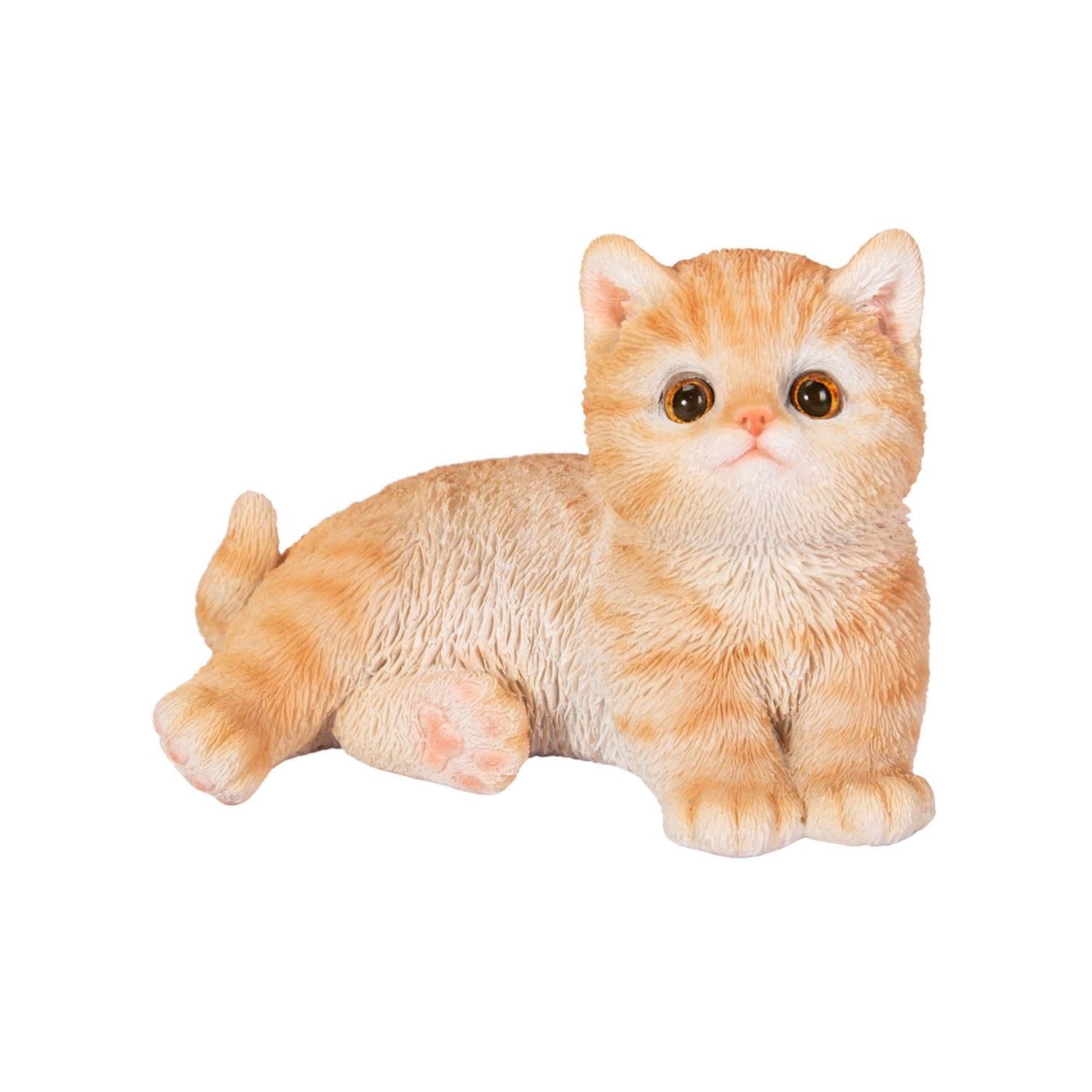 

Ubia Brown Tabby and White Cat Lying Sideways x x 7 cm Doll Figure Ornament Animal Garden Decoration Cat H23031 10.3 7.5