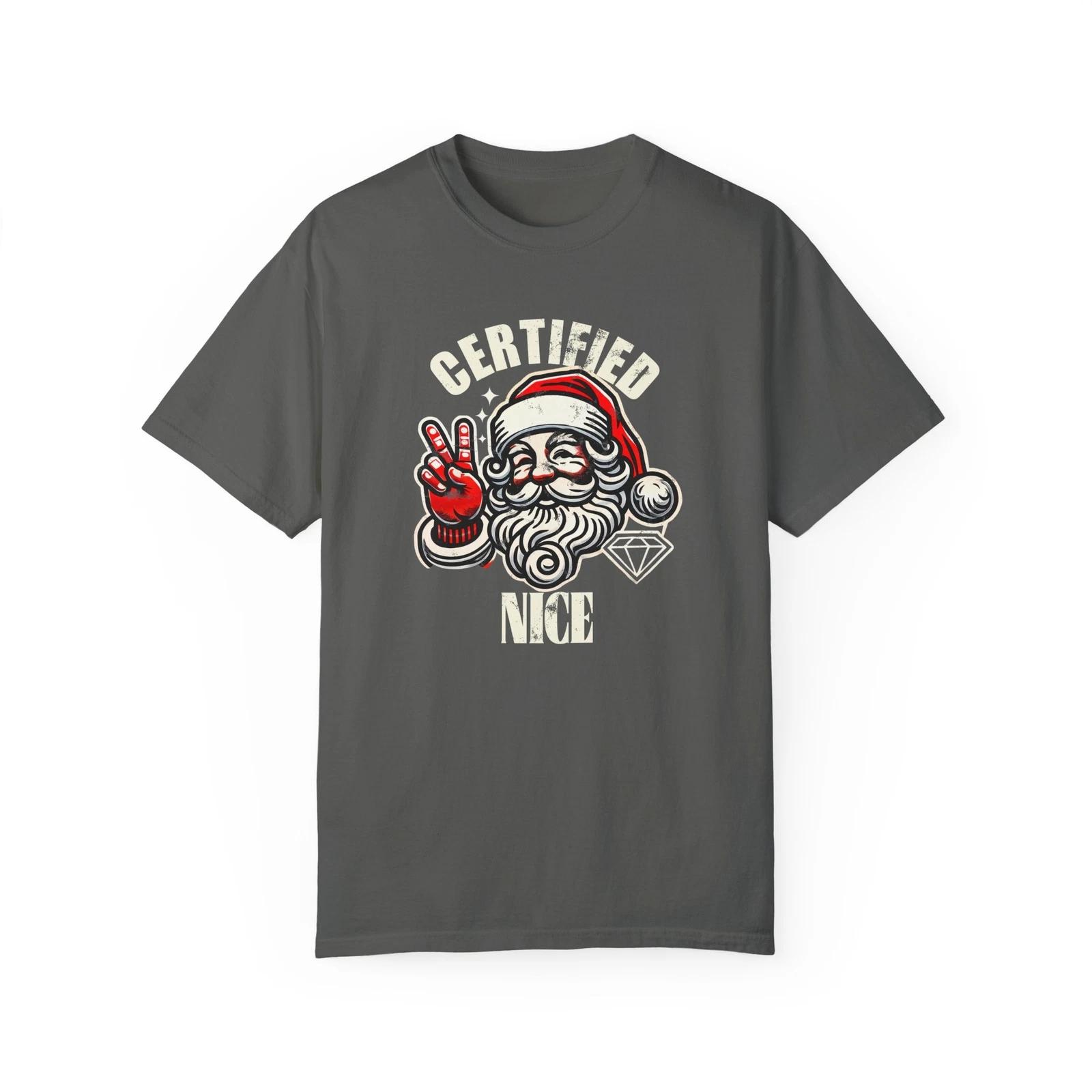 

Certified Nice Santa Shirt, Holiday Festive Xmas Party Gift 2XL