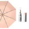 190T Simple Titanium Silver Adhesive Women's Sun Protection Umbrella UV Folding Sun and Rain Dual Use Sunshade Umbrella