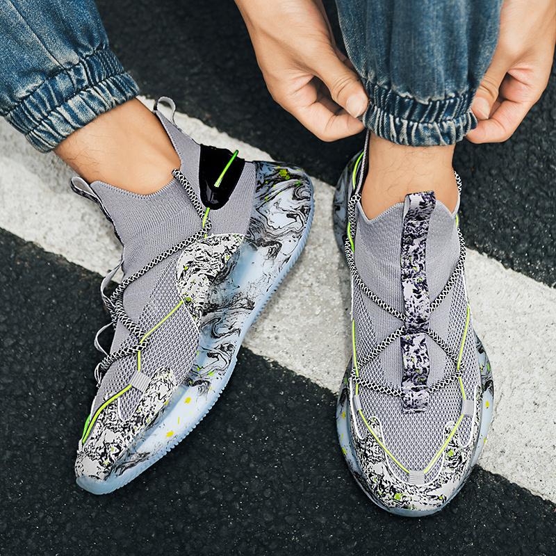 Comfortable Sneakers Men 'S Summer Lightweight Breathable Outdoor Men 'S Casual Shoes Mens Design Thick -Soled Sports Student Shoes