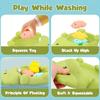 4-Piece set of non-porous design bathroom toys, cute seal and hippo shaped bathtub toy set, floating bathtub toys, bathroom games