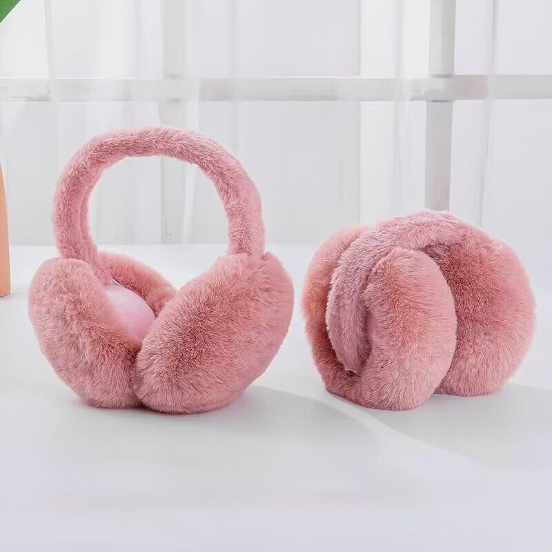 Foldable earmuffs to keep warm in winter, men's and women's ear muffs, ear bags, cute students imitation rabbit fur thickened plush