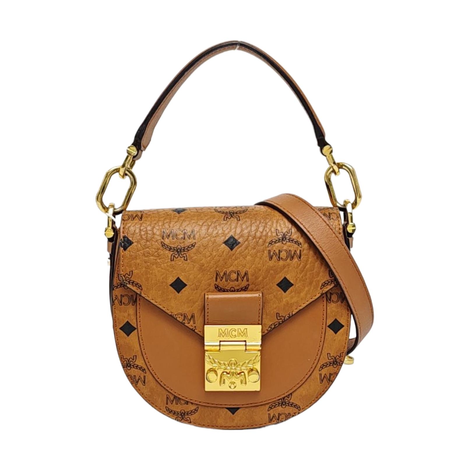 [Pre-Owned] Patricia Visetos Monogram Studded Saddle Bag - Good #14R113E ONE SIZE