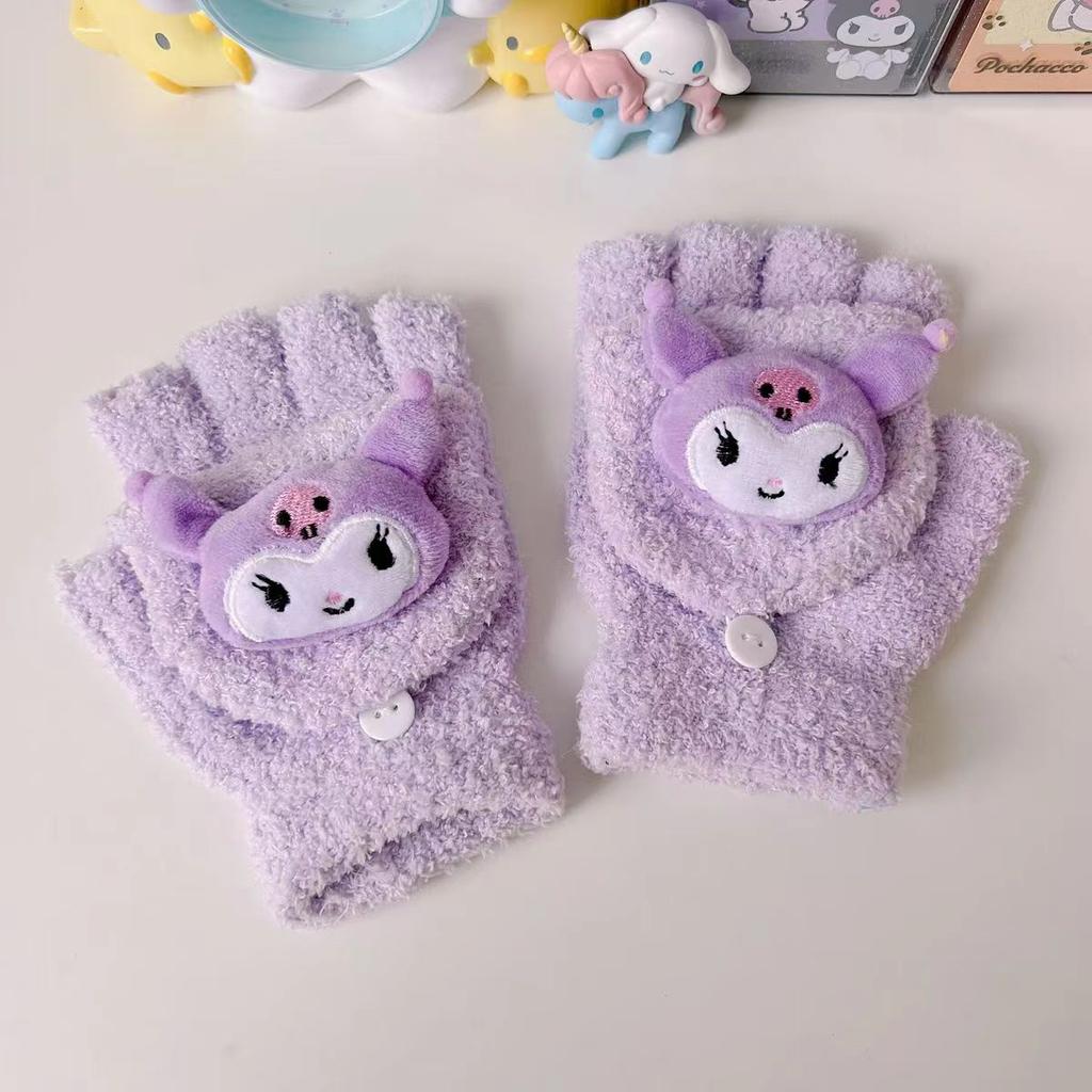 Child gloves For Newborn Baby Glove Winter Cartoon Flip Over Child Glove Cute Girl Gloves Warm Boy Five Finger Homework Glove
