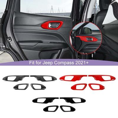 ABS Interior Door Handle Decoration Cover Sticker Fit For Jeep Compass 2021 Up Interior Accessories