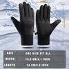 Men Winter Waterproof Cycling Gloves Outdoor Sports Ski Running Motorcycle Touch Screen Fleece Gloves Non-Slip Warm Full Fingers