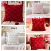 45*45 CM Heart Plush Pillow Cover Soft Throw Pillow Cover Embroidery Pillowcase  Gift