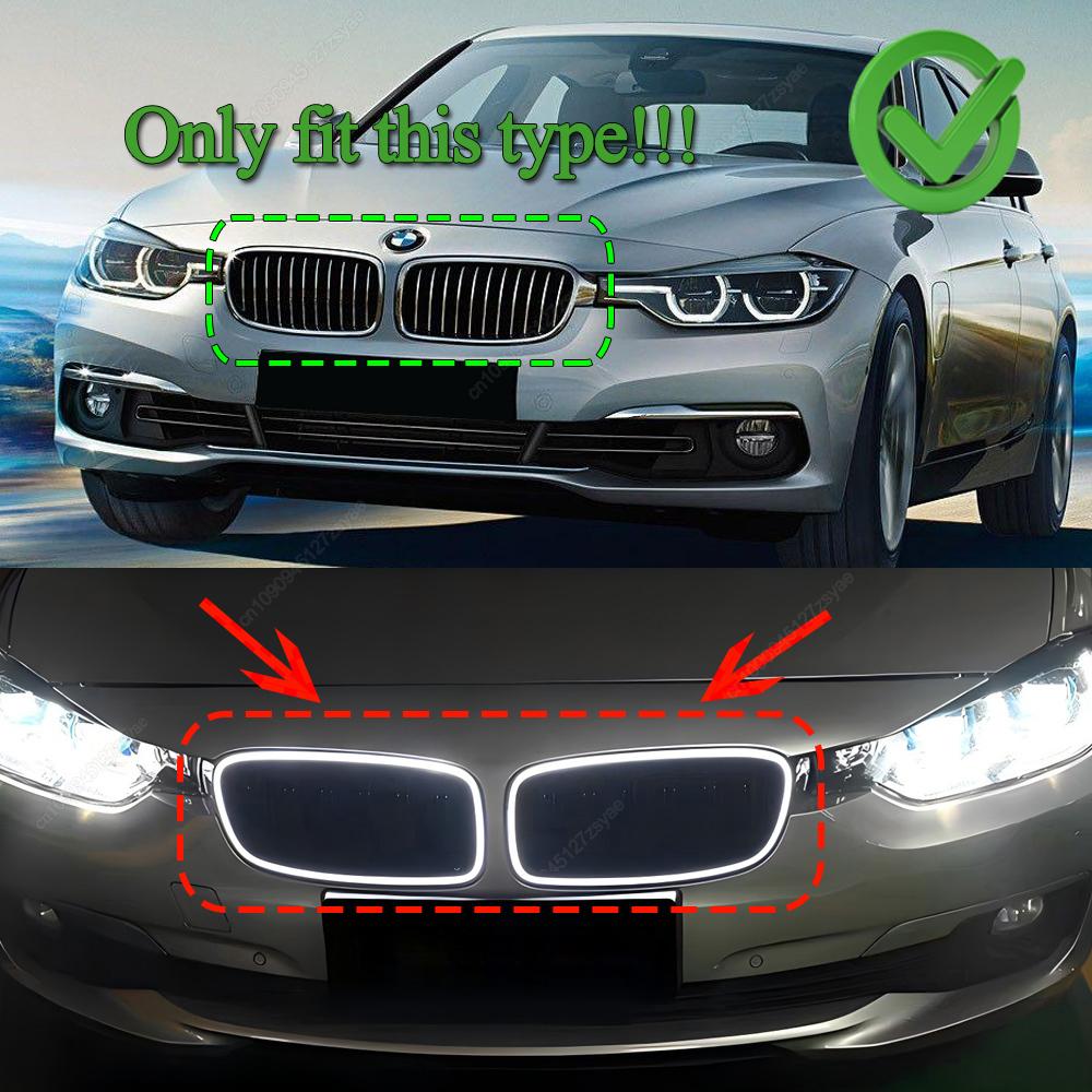 Grilă Față Luminoasă Lumină LED Grilă Racing Pentru BMW Seria 3 F30 F31 328i 330i 335i 340i 320d 330d 2012-2018 Bodykituri Tuning