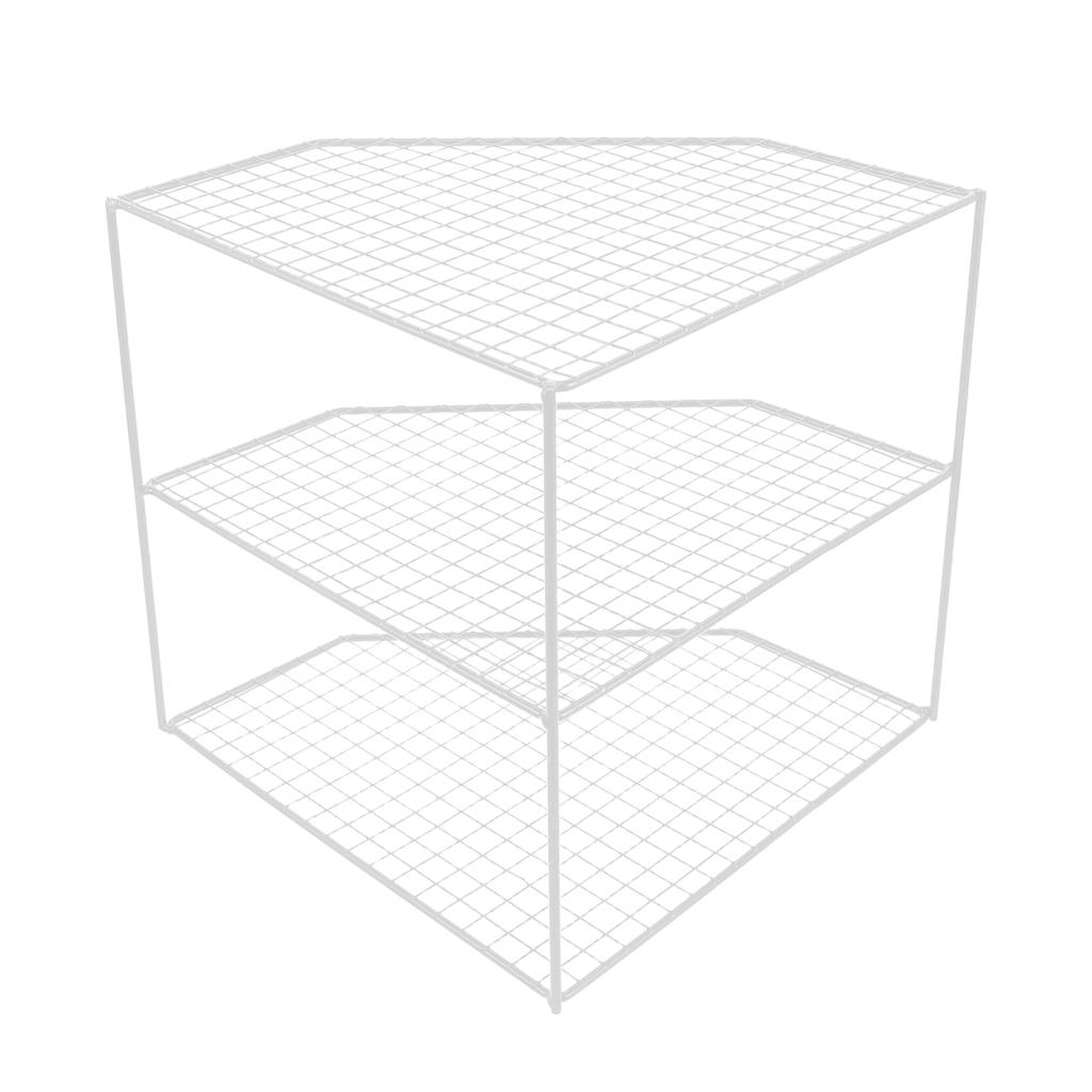 3-layers Corner Storage Rack Multifunctional Kitchen Shelf Bathroom Organizer Cabinet Metal Shelves Standing Pot Rack 24cm