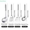 Stainless Steel Kitchenware Six-piece Set: Spatula,Soup Ladle,Slotted Spoon,And Frying Spatula