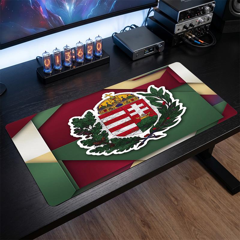 Hungary Football Crest Mouse Pad, Extended Non Slip Rubber Desk Mat for Gaming Office Laptop Fan Gift