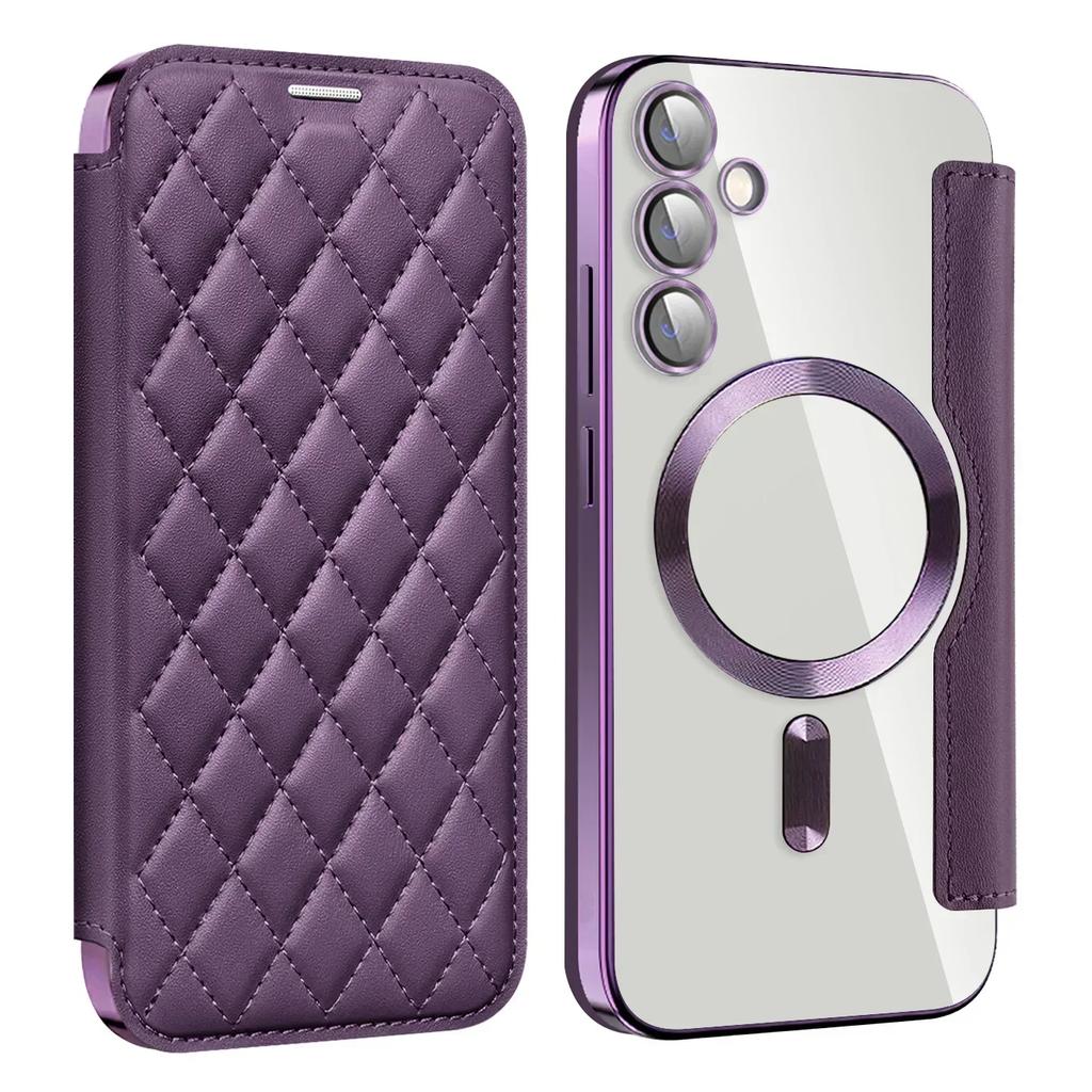 Leather Flip Case for Samsung Galaxy S25 S24 S22 S23 Plus Ultra S25U Card Holder Magnetic Camera Protection Phone Cover