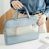A4 File Bag Zipper Briefcase Women's File Bag Teacher Bag Hand-held Women's Business Bag Fashionable and Durable