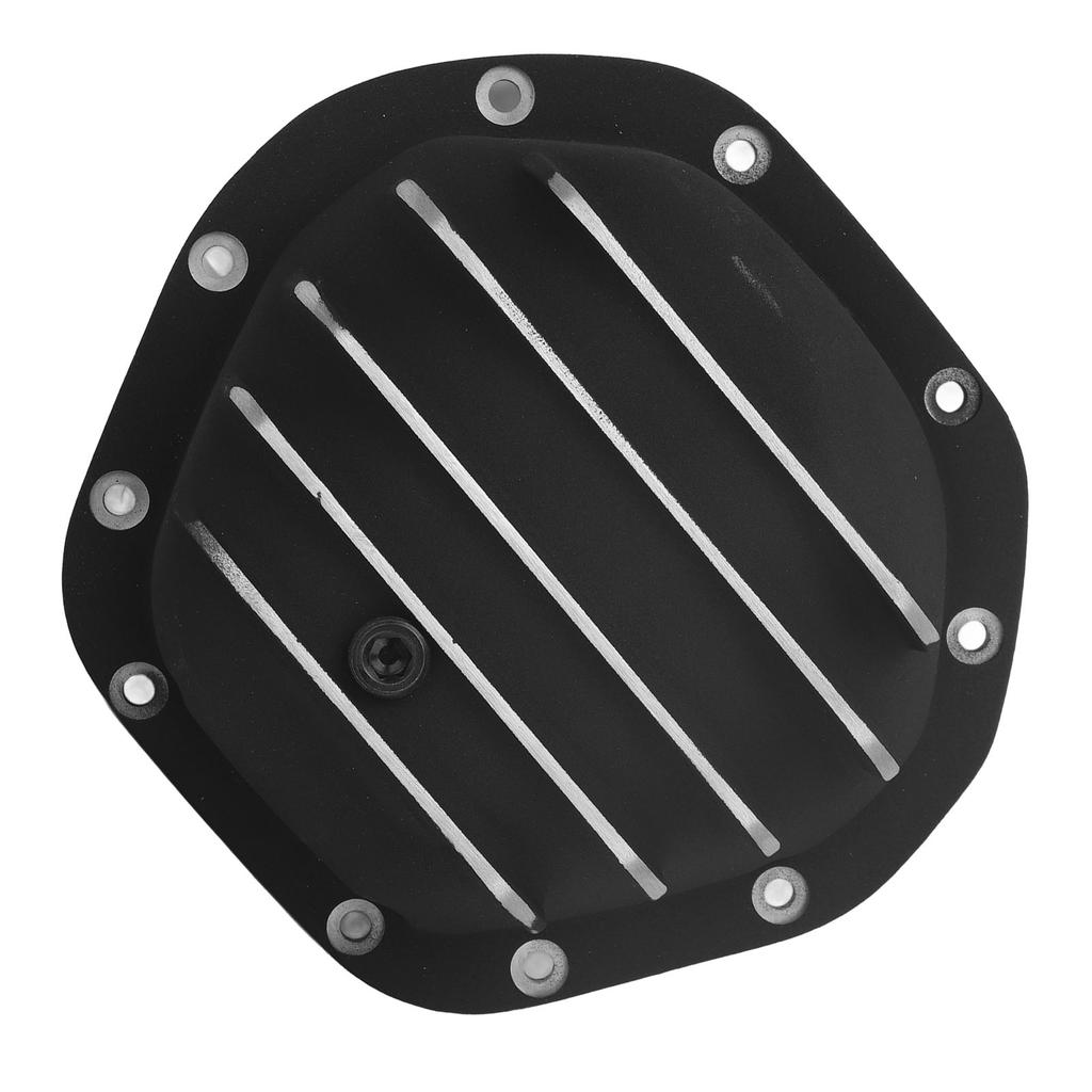 Differentialdeckel H50720016 Vorder- und Hinterachs-Differentialdeckel aus poliertem Aluminium für Ford F-100 Dana 44, schwarz