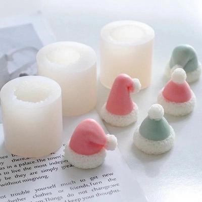Christmas Series Hat Shape Candle Silicone Mold DIY Geometry Candle Making Resin Soap Mold Gifts Craft Supplies Home Decor