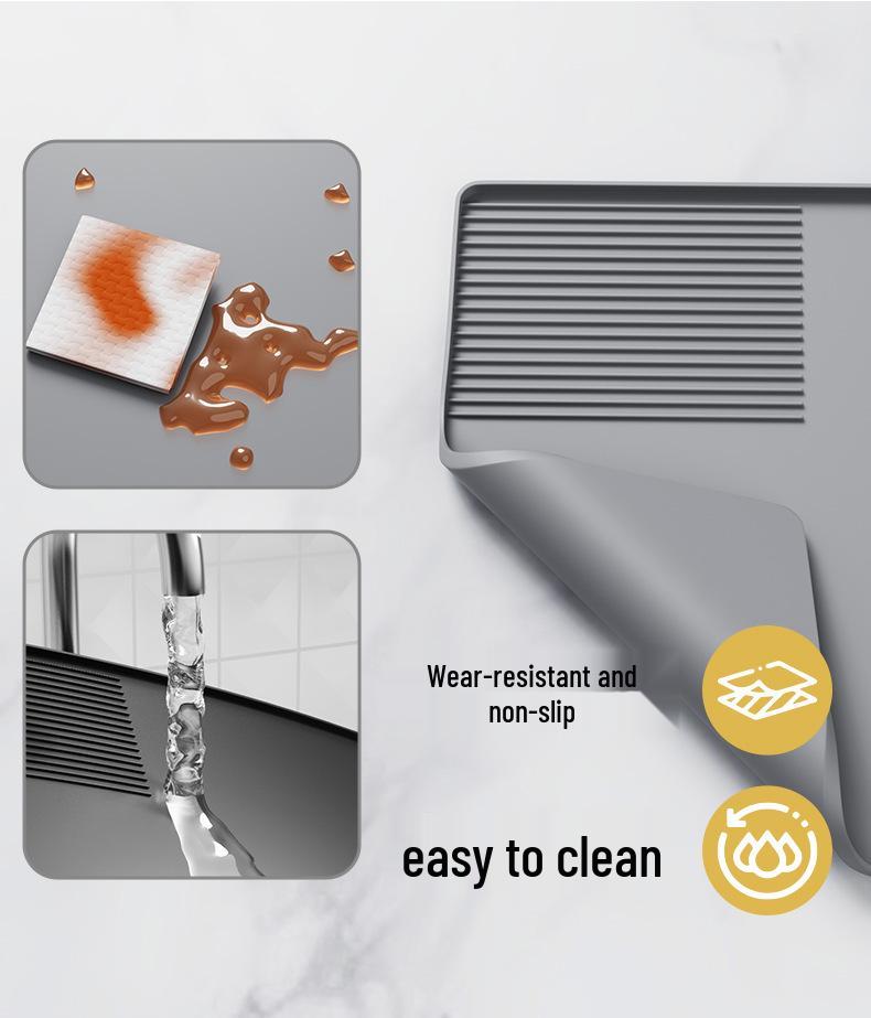 Silicone Coffee Machine Draining and Drying Mat - Multipurpose Kitchen Counter Mat