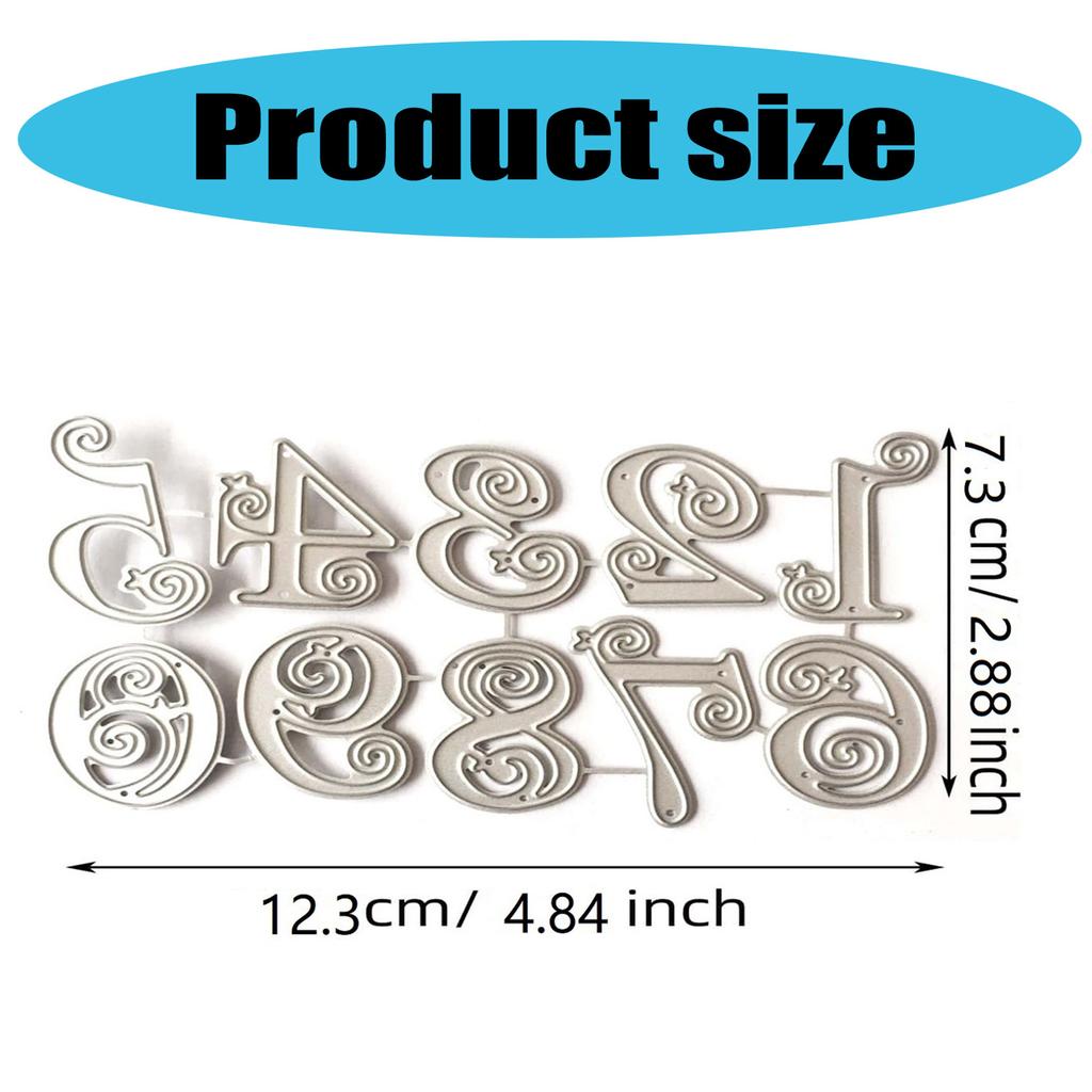 Carbon Steel Die Cut Number Cutting Dies Scrapbooking Embossing Stencils for Scrapbooking Card Making Packaging
