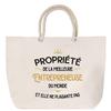 Rope Handle Beach Bag Property of the Best Female Entrepreneur Colleague Birthday Christmas Gift | Large Tote Bag &; Sport