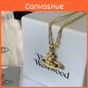 Trendy Vivienne Westwood Suzie Collection Jewelry Set Embossed Silver Necklace And Bracelet U-shaped And Geometric Design Collarbone Chain