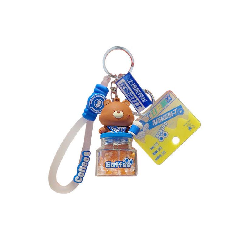 

Coffee Jinnew Creative Panda Mi Aromatherapy Cartoon Funny Pendant Keychain синий