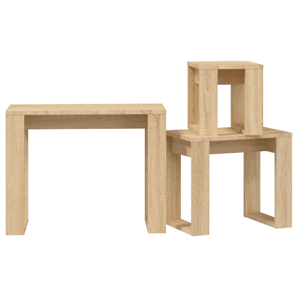 Vidaxl Nesting Tables, 3 Pcs., Wood-Based Material
