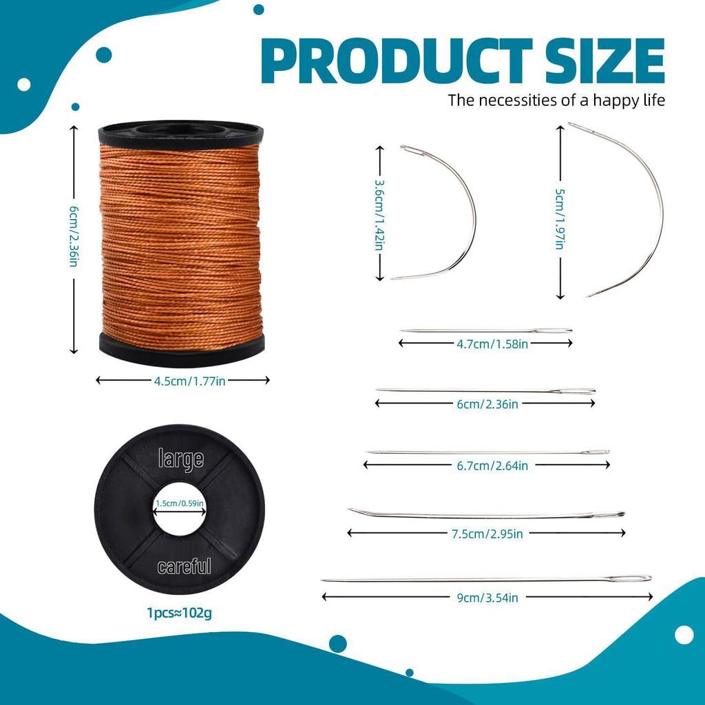 Exclusive Leather Repair Set with Replaceable Awl and Pure Copper Handle