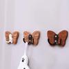 Butterfly Design Self-adhesive Coat Hanger Double Hook Hanging Key Holder  Home Decoration