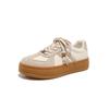 Augusteng Retro German Training Shoes Women's 2025 Autumn New Thick-soled Beaded Little White Board Shoes Casual Sports Shoes
