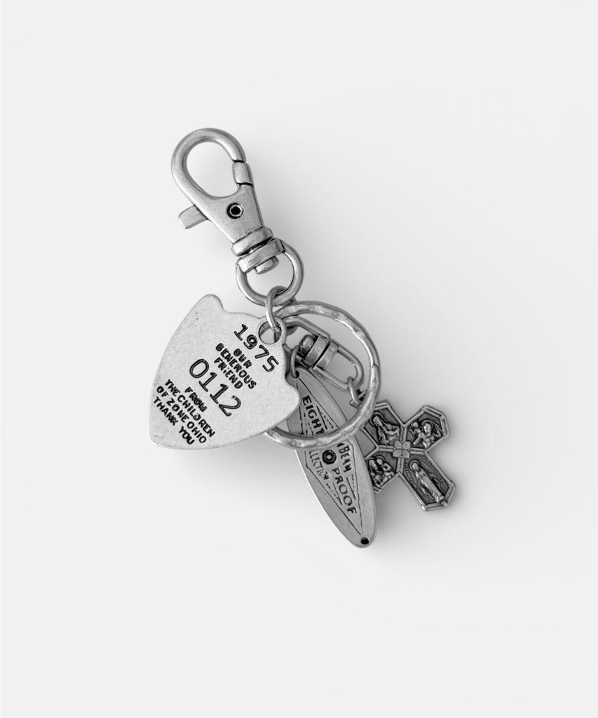 SEPTEMBER5 Vintage Silver Keyring