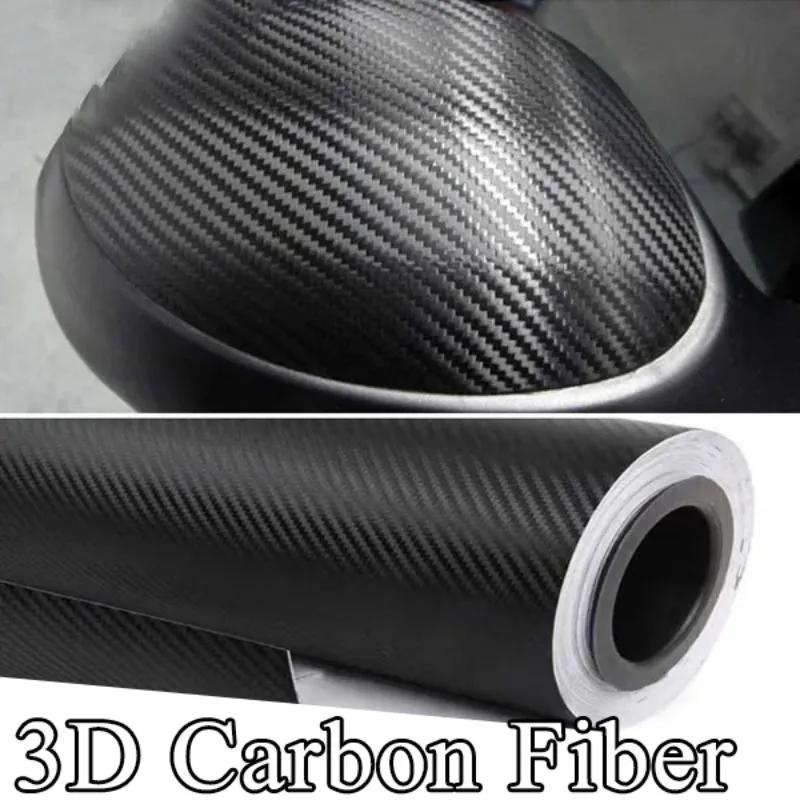 DIY Car 3D Carbon Fiber Roll Film Decorative Stickers Auto Styling Computer Laptop Skin Carbon Fiber Vinyl Film Decals 30x127cm