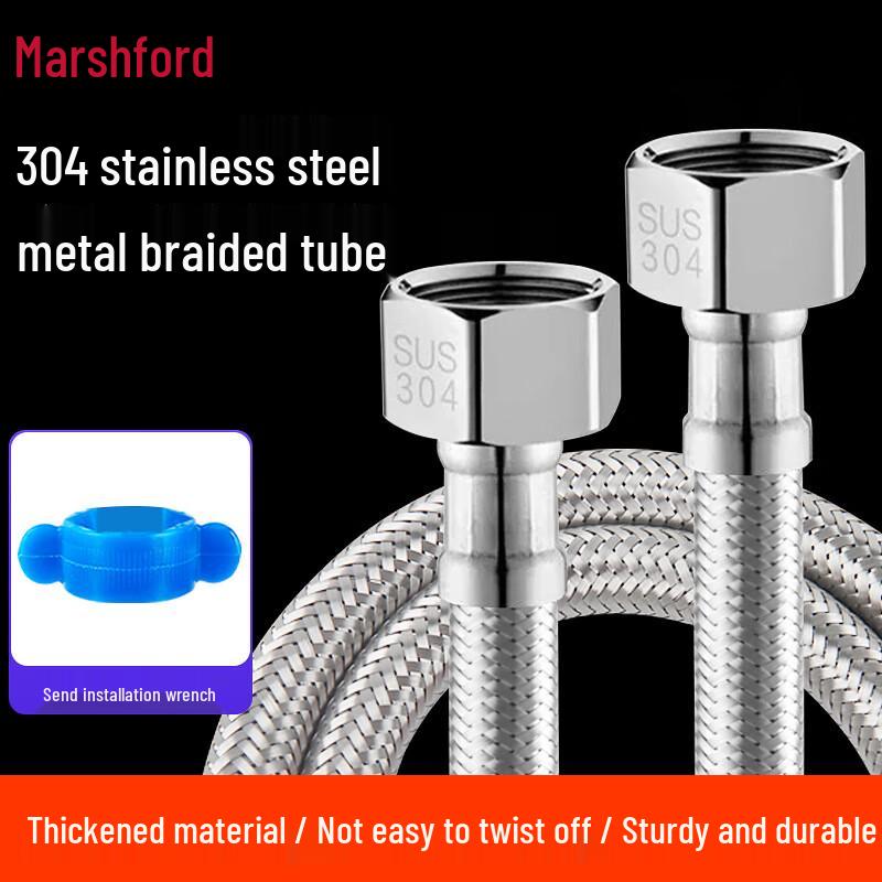 304 Stainless Steel Braided Flexible Water Connector Hose