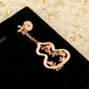 New Hot Brand Vintage Earrings for Women Luxury Jewelry Full Diamond Gourd Designer Eardrop Pure 925 Sliver Lady Party Earrings