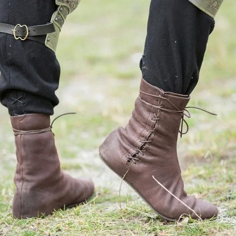 Cosplay Medieval Unisex Victoria Renaissance Boots Shoes Retro Knight Hunter Prince Halloween Carnival Pirate Costumes Props