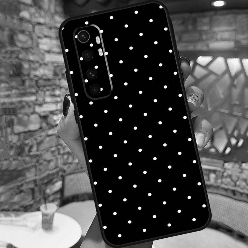 Black And White Polka Dot Case For POCO F3 X3 GT M3 M4 X3 Pro Phone Back Cover For Xiaomi Mi 11 Lite 9 10 11T Pro
