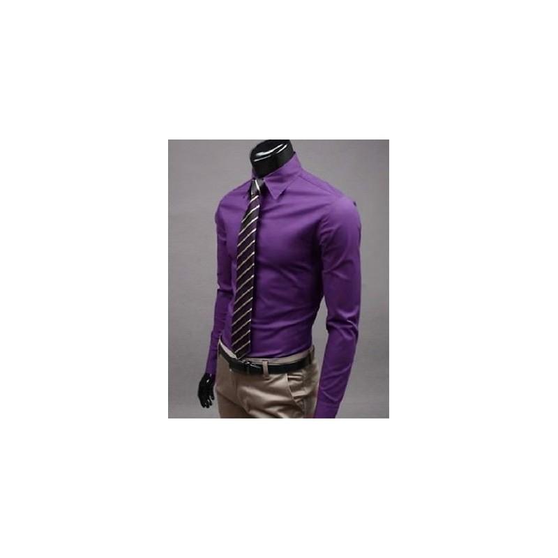 Classic Mens Dress Shirt With Wrinklefree Cotton Blend For Business And Casual Wear