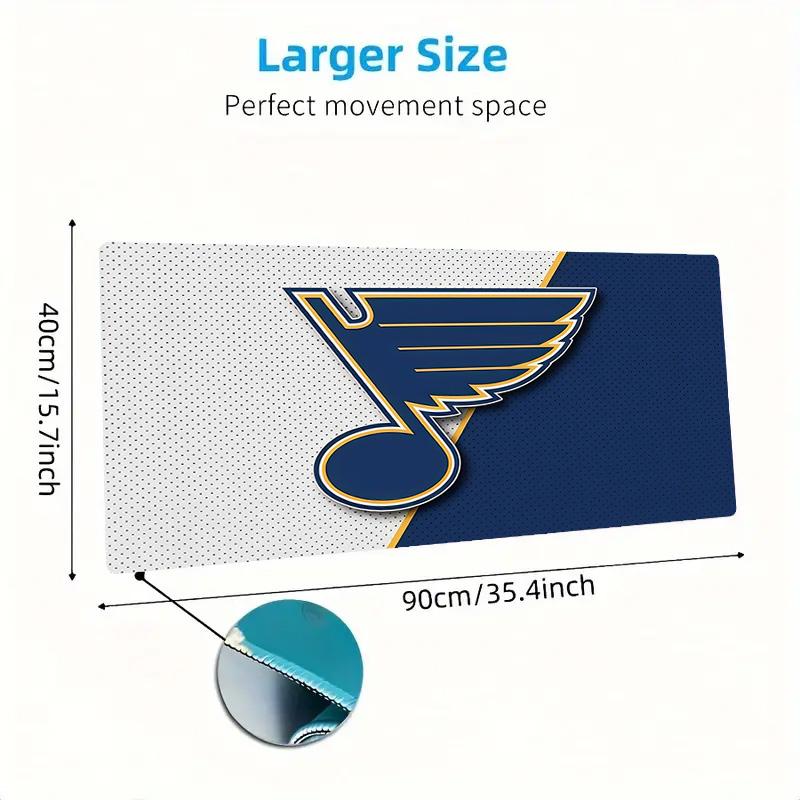 St. Louis Blues Print Cushion Non-slip Laptop Tablet Big Mousepad XXL Mat Mini PC Playmat With Lock edge
