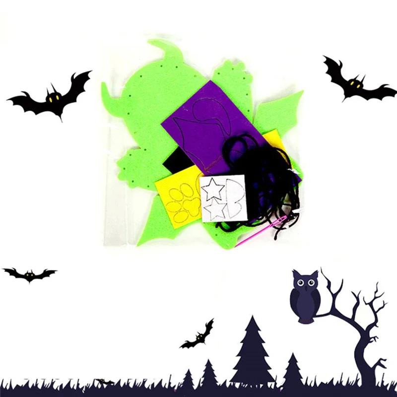Halloween Hand Puppet DIY Craft Toy Felt Sewing Kit Hand Finger Story Puppet Kindergarten Creative Children Educational Toy Gift