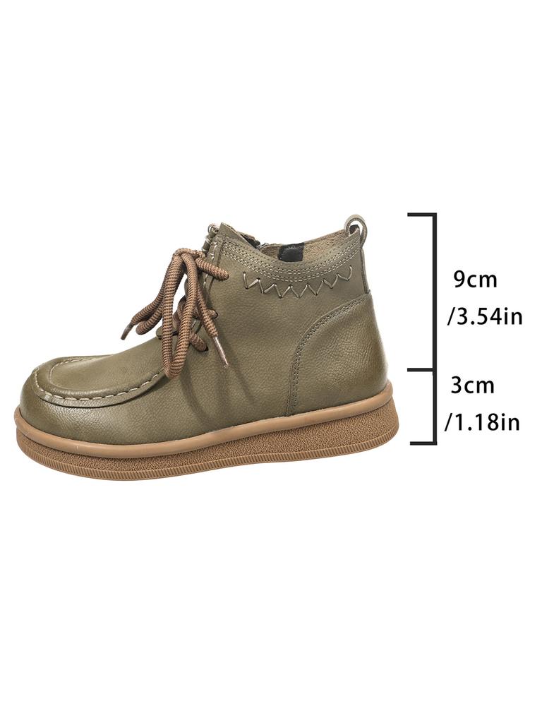 New foreign trade autumn and winter retro soft-soled matte leather Martin boots front lace-up thick-soled versatile medium-top men's and women's boots