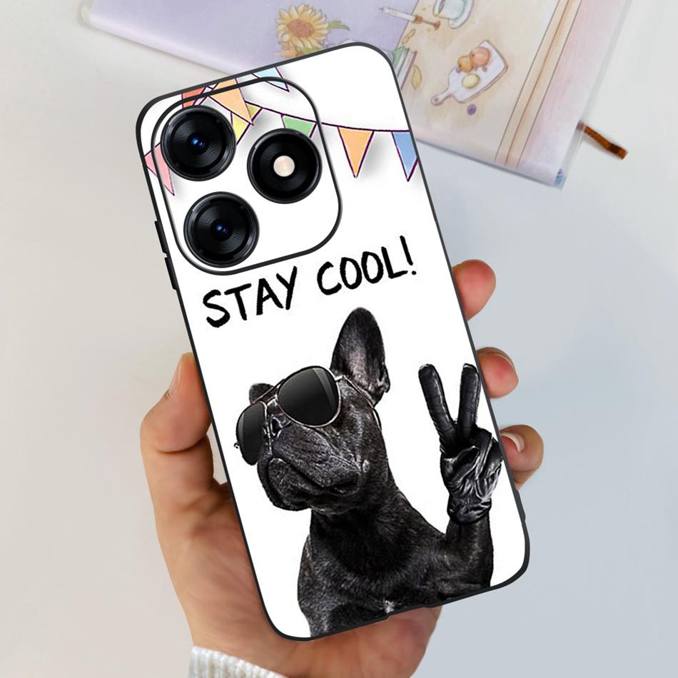 Phone Case For Tecno Spark 10 10C 2023 Fashion Flower Cat Butterfly Soft Silicone TPU Cases For Tecno Spark10 Spark10c KI5q KI5k