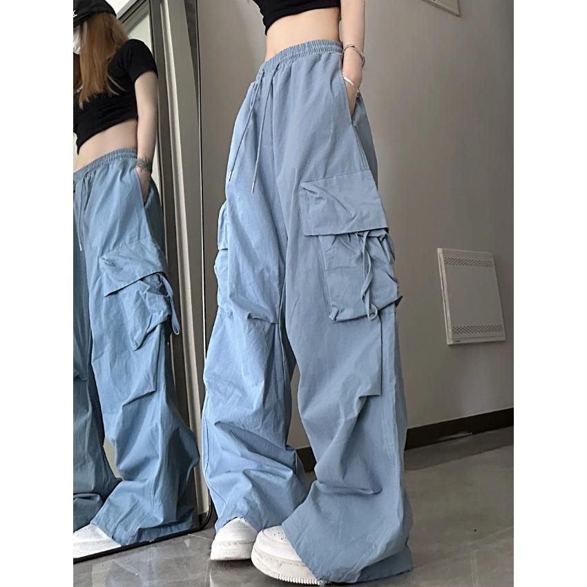 American Vintage Hip Hop salopete femei toamnă talie înaltă drepte picior lat Gyaru lejer casual mopping modă pantaloni damă