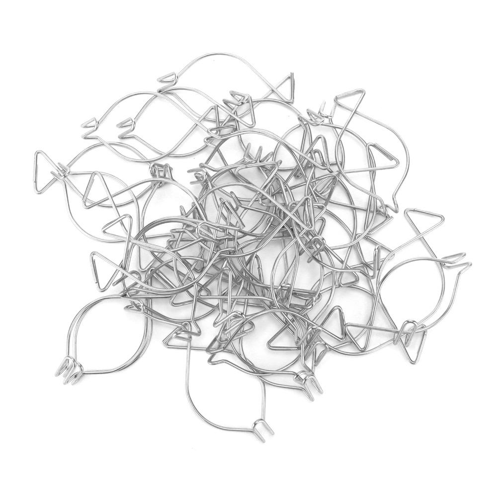 40 Peças Gancho de Teto de Aço Galvanizado Gancho Prateado para Teto Falso Gancho de Pendurar Salas de Aula