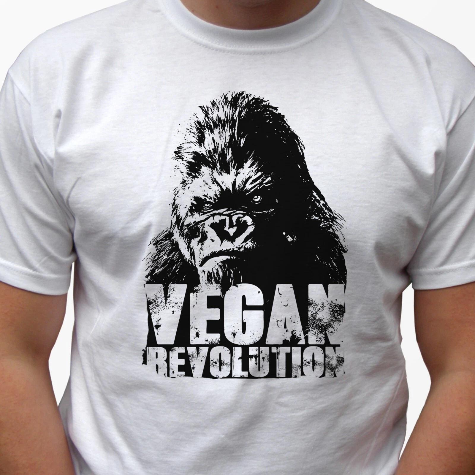 Vegan kids boys T-Shirt top vegetarian tee veggie gorilla design Love animals all sizes 100