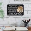 2D Flat, 1pc "My Dear Son" Aluminium Sign 8x12 Inch - Lion & Cub Design, Father To Son Love Quote, Gift for Son From Dad, Birthday & Graduation Wall