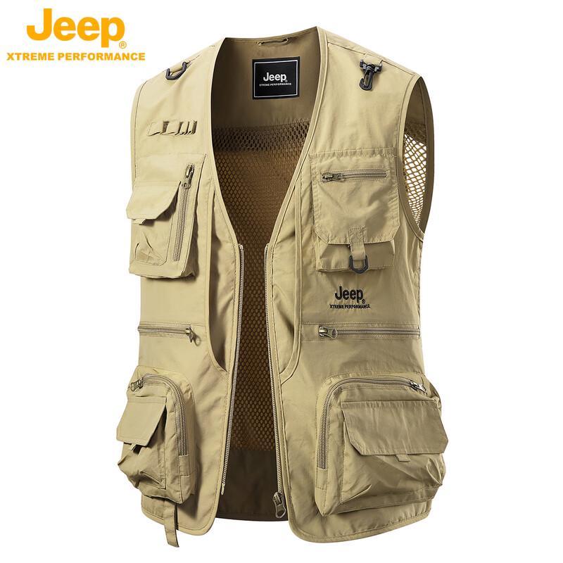 JEEP Men's Multi-Pocket Outdoor Fishing Vest