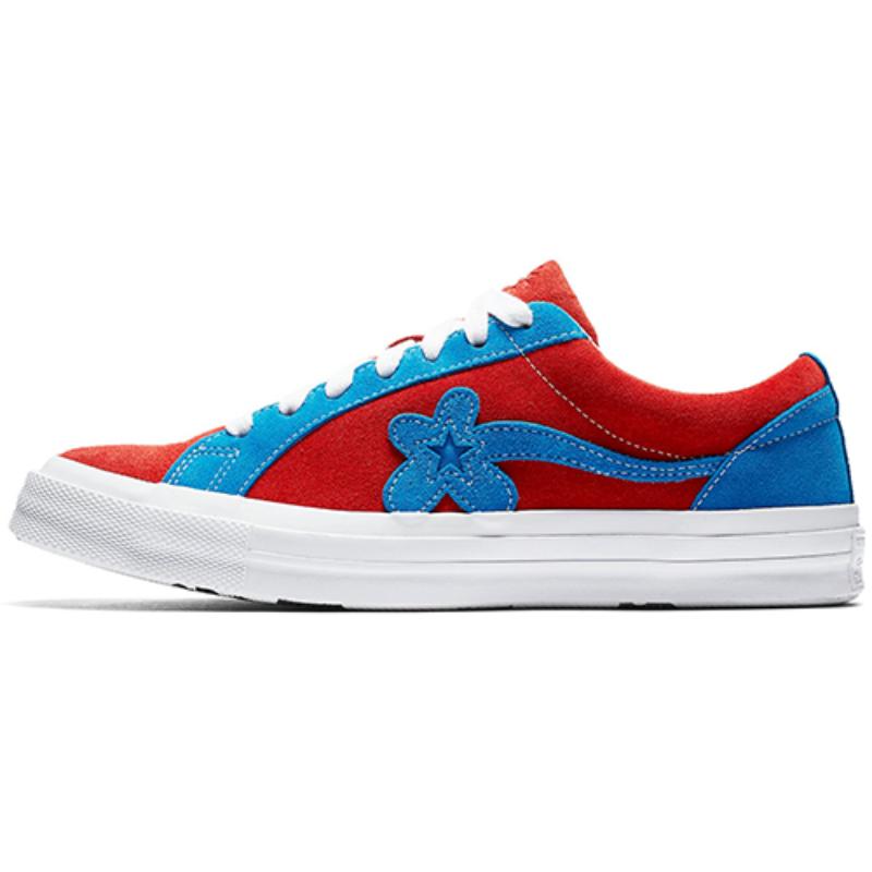 

Golf le Fleur* x Converse One Star Ox Floral Trend Non-slip and Abrasion Resistant Low-Top Board Shoes Unisex Red and Blue 36.5