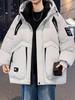 Boys' Winter Hooded Cotton Jacket - Warm Casual Color-Blocked Padded Coat